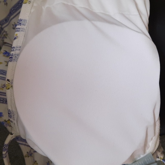 NWT ANTONIO MELANI BLUE BELTED ABYSS FLORAL/STRIPED ONE PIECE SWIMSUIT SZ L - Picture 15 of 16